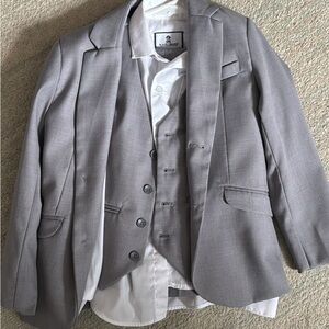 Boys Black and Bianco Gray Suit Set